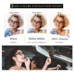 ⁦مرآه مع إضاءه للسياره⁩ - الصورة ⁦3⁩